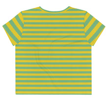 Load image into Gallery viewer, Mustard drip Crop Tee
