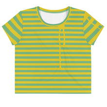 Load image into Gallery viewer, Mustard drip Crop Tee