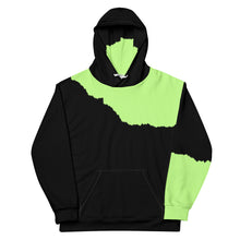 Load image into Gallery viewer, Neon green Black Hoodie.