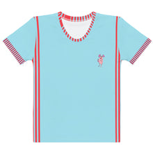 Load image into Gallery viewer, Pink Doggy Light Blue Women's T-shirt.