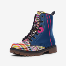 Load image into Gallery viewer, 'Rainbow Checkers' Leather boots