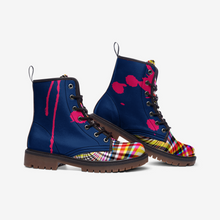 Load image into Gallery viewer, 'Rainbow Checkers' Leather boots