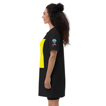 Load image into Gallery viewer, Pencil yellow Organic cotton t-shirt dress