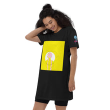Load image into Gallery viewer, Pencil yellow Organic cotton t-shirt dress