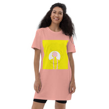 Load image into Gallery viewer, Pencil yellow Organic cotton t-shirt dress