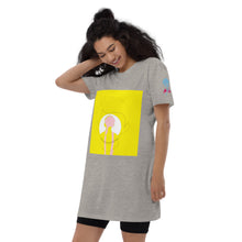 Load image into Gallery viewer, Pencil yellow Organic cotton t-shirt dress