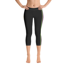 Load image into Gallery viewer, Black  Capri leggings.
