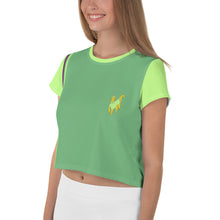 Load image into Gallery viewer, Green Crop Tee.
