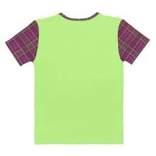 Load image into Gallery viewer, Doggy checkered sleeves Women's T-shirt
