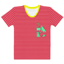 Load image into Gallery viewer, Red strips Women's T-shirt.
