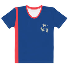 Load image into Gallery viewer, Doggy Party Blue Women's T-shirt.
