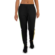 Load image into Gallery viewer, colorful stripes blackJoggers.
