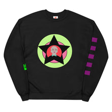 Load image into Gallery viewer, Black star Unisex fleece sweatshirt
